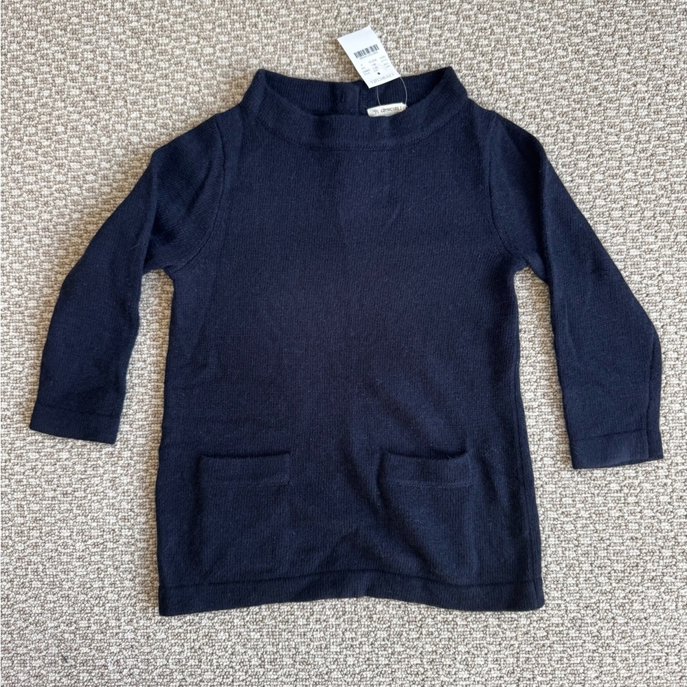 NWT Crewcuts Navy Blue Cowl Neck Sweater